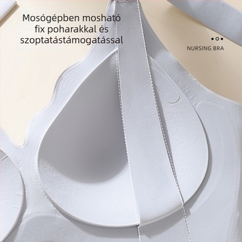 Szoptatós melltartó terhességre és szoptatásra, kettős használat, varrat nélküli, támogatja a mellet és megakadályozza a lógást, posztpartum szoptatáshoz, nagy méret.