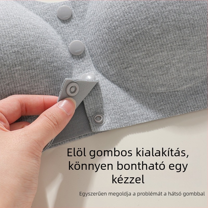 Elöl záródó szoptatós melltartó középkorú és idősebb nők számára, drót nélküli, Push-Up, anti-süllyedés elleni, anyasági melltartó párnákkal
