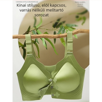 Elülső záródású, varrat nélküli szoptatós melltartó érett anyáknak, vékony tavasz–nyári modell, terhességi támogatás, oldalsó melltartás formázás, megelőzi a megereszkedést