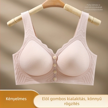 Szoptatós melltartó, mellény-stílusú, elülső csattal, 3/4 kosár, vékony formázott kosár, viszkóz anyag