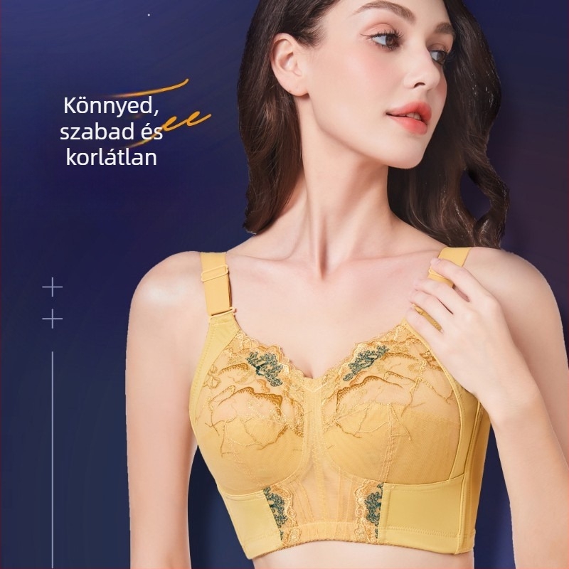 Szoptatós melltartó állítható vállpántokkal, teljes kosár, moldmentes nylonkosarak, öt sor hátsó hook, pamut bélés 50–70%