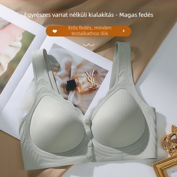 Elöl záródó szoptatós melltartó, plusz méret, varrat nélküli, emelő és összegyűjtő hatás