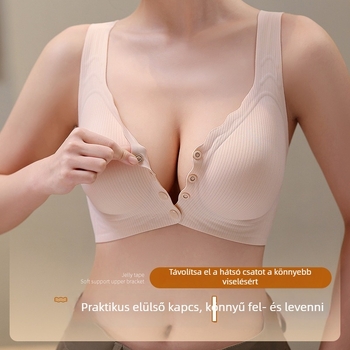 Elöl záródó szoptatós melltartó, plusz méret, varrat nélküli, emelő és összegyűjtő hatás