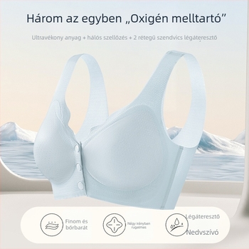 Jégselyem Seamless szoptatós melltartó, nagy méret, elülső záródás, vékony kosár, acélbetétek nélkül, mellény-stílus