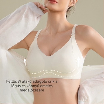 Szoptatós melltartó – antibakteriális nejlon anyag, acélgyűrű nélkül, anti-sagging, hátul négy sor kapoccsal, lélegző