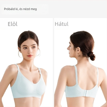 Szoptatós melltartó – antibakteriális nejlon anyag, acélgyűrű nélkül, anti-sagging, hátul négy sor kapoccsal, lélegző