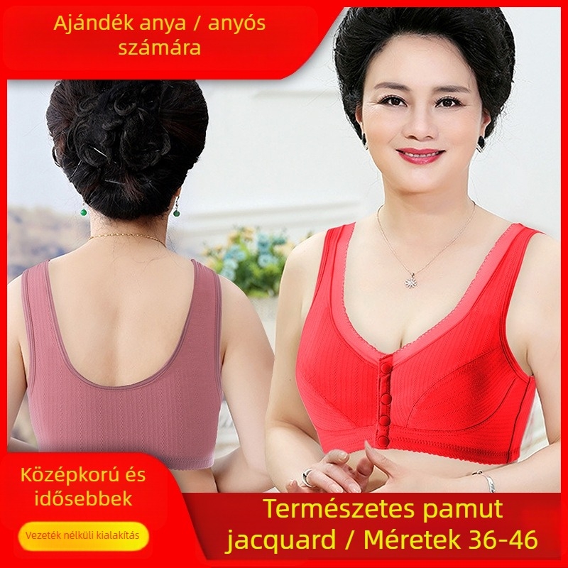Vest-stílusú szoptatós melltartó, pamut jacquard anyag, elöl záródó, teljes kosár, rögzített dupla vállpántok