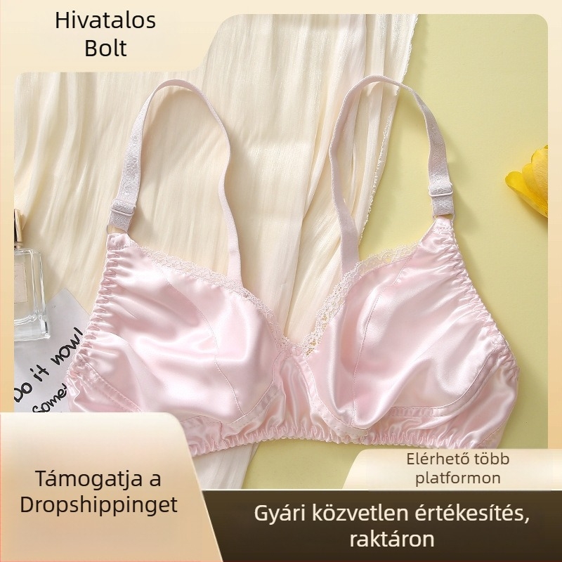 Kétoldalas Mulberry selyem melltartó, vékony, kényelmes, lélegző, plusz méret nők számára