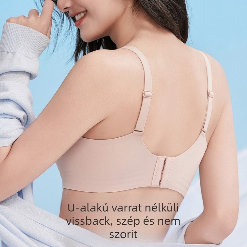 Varrás nélküli melltartó kis kosármérettel, könnyű nyári stílus, 3/4 kosár, puha támasz, légáteresztő nylon anyag