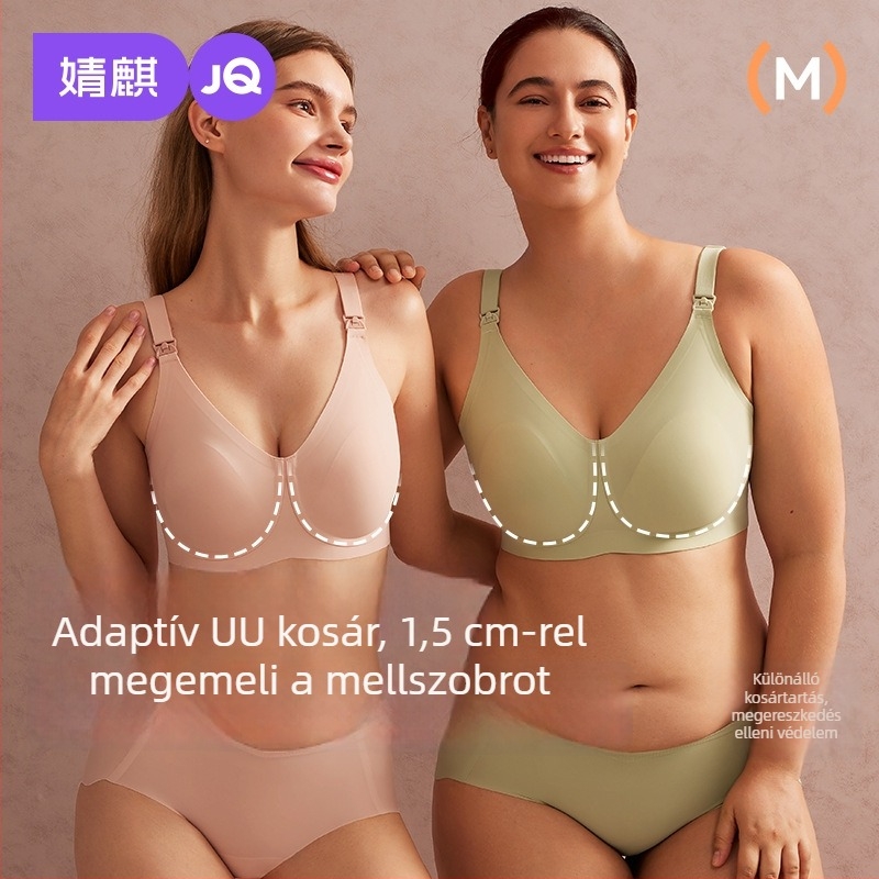 Jingqi Buoyancy UU Cup szoptatós melltartó, nagy méretekhez, puha támasz, oldalsó formázás, szülés utáni viselés
