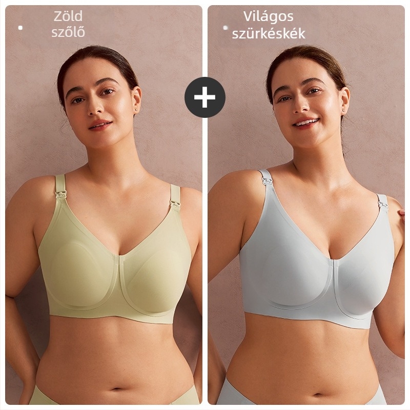Jingqi Buoyancy UU Cup szoptatós melltartó, nagy méretekhez, puha támasz, oldalsó formázás, szülés utáni viselés