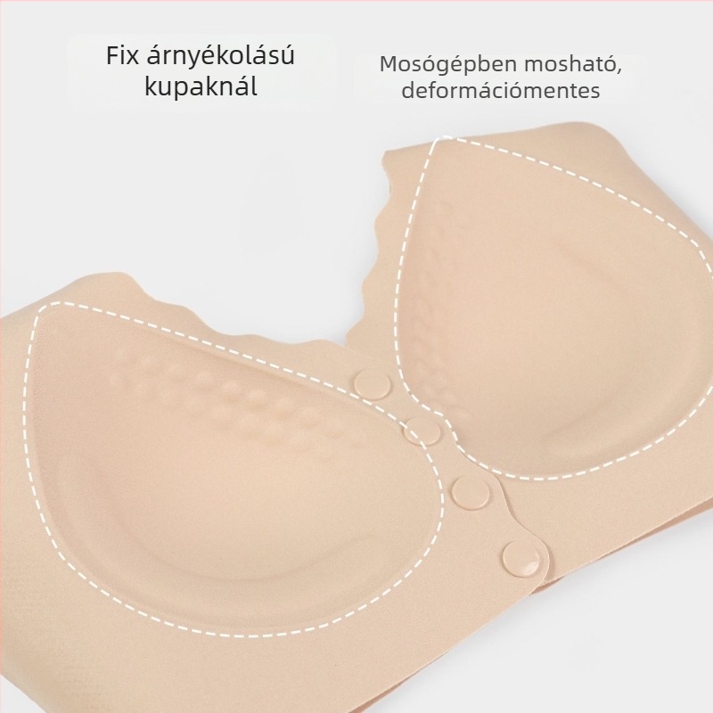 Előn záródó, vezeték nélküli melltartó, mellény-stílus, teljes kosár, latex formázott kosarak, légáteresztő nylon anyag