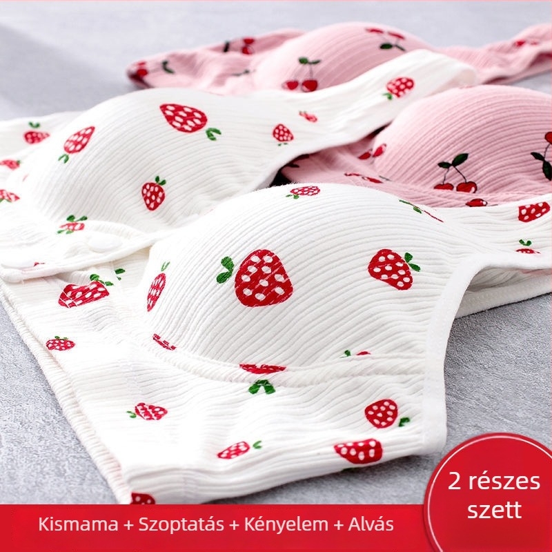 Szoptatós melltartó 100% pamutból, vékony formázott kosarak, acélkeret nélküli, egy darabból álló kialakítás, minden terhességi szakaszhoz és szoptatáshoz
