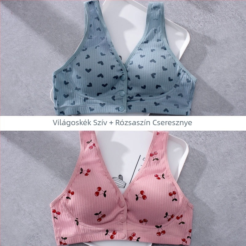 Szoptatós melltartó 100% pamutból, vékony formázott kosarak, acélkeret nélküli, egy darabból álló kialakítás, minden terhességi szakaszhoz és szoptatáshoz