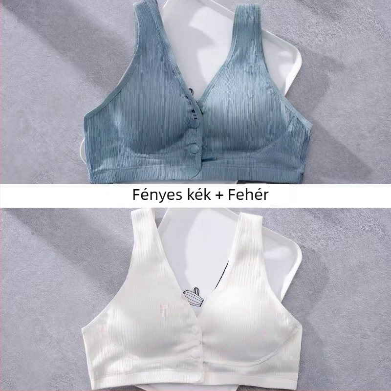 Szoptatós melltartó 100% pamutból, vékony formázott kosarak, acélkeret nélküli, egy darabból álló kialakítás, minden terhességi szakaszhoz és szoptatáshoz