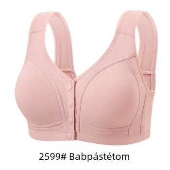 Nylon melltartó, tank-stílusú, elülső záras, 3/4 kosár, vékony formázott kosár, vezeték nélküli