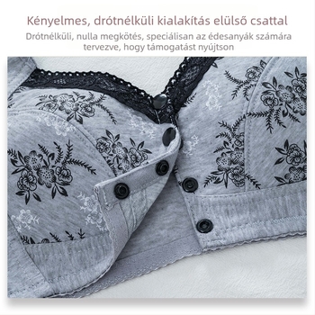 Elöl záródó pamut melltartó, plusz méret, merevítő nélkül, formázó hatás