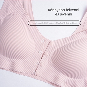 Modal mellény-stílusú vezeték nélküli melltartó, teljes kosár, vékony formázott kosár, előre csat