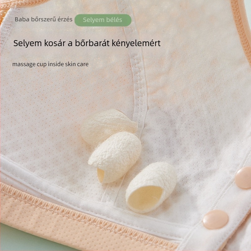 Melltartó, mellény-stílusú, vezeték nélküli, légáteresztő, 3/4 kosár vékony formázott kosarakkal, elülső zárás, külső anyag: nylon, bélés: viszkóz