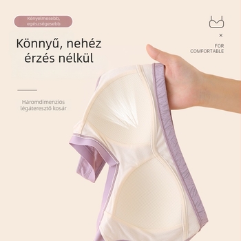 Középkorú nőknek tervezett, merevítő nélküli, vékony fazonú melltartó vest-stílusban, nagy méret, formázó hatás, kényelmes sportos viselet