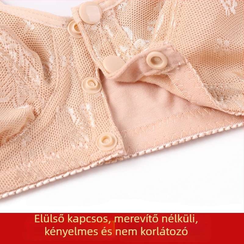 Női vezeték nélküli melltartó nyárra, vékony és kényelmes, szép hátsó rész, elöl záródó, plusz méret, pamut bélés, sportos top