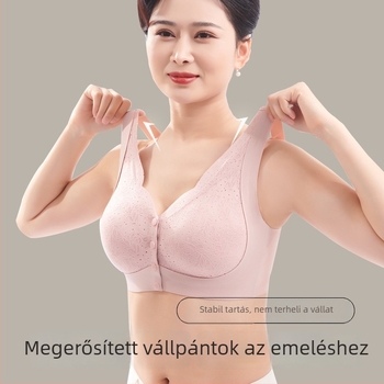 Mellény-stílusú, vezeték nélküli melltartó elöl záródással, varrás nélküli, plusz méret, középkorú és idősebb nők számára