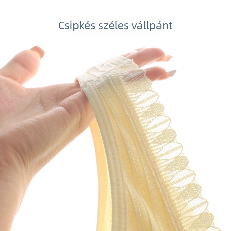 Vezeték nélküli melltartó lélegző nejlonból, 3/4 kosár, elülső zár, rögzített dupla pántok