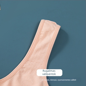 Idős nőknek szóló, seamless melltartó, kosár nélküli, nylon-elasztán anyag, lélegző és kényelmes, rögzített dupla vállpántok