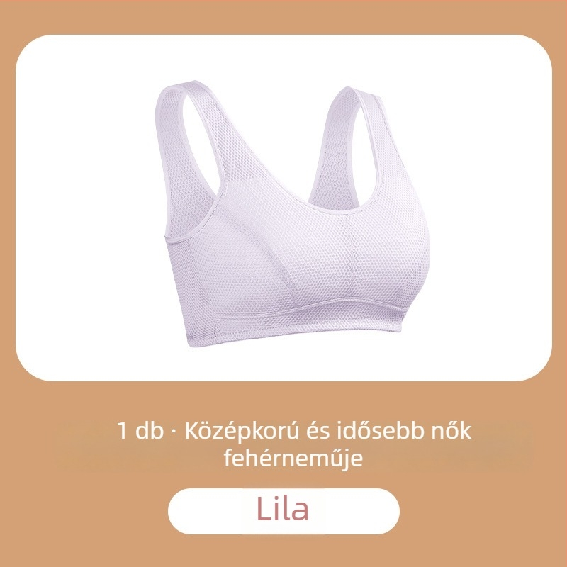 Vékony, lélegző nagy méretű melltartó középkorú nőknek, puha érintésű, sportos fazon, tartást adó és emelő hatású