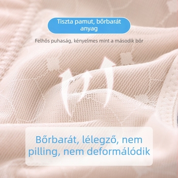 Drót nélküli melltartó, elülső záródású, pamutból készült, teljes kosár, légáteresztő, kényelmes