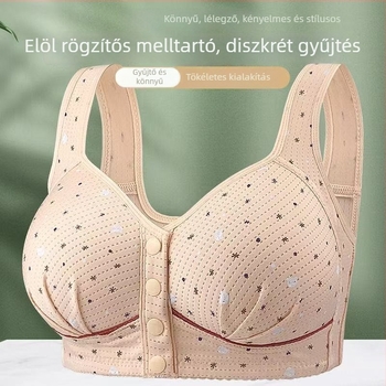 Nylonból készült, varrat nélküli push-up melltartó elülső záróval, oldalsó támasztással, fix vállpántokkal, 3/4 kosár, vékony formázott kosár