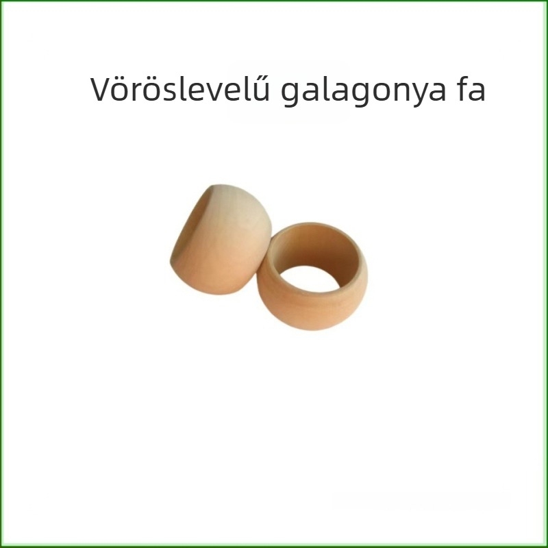 Lotusfa szalvétagyűrű – testreszabható tömörfa díszítő szalvétagyűrű szállodai asztalokhoz, festett felület, természetes faerezet
