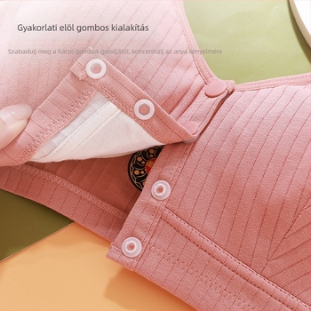 Pamut melltartó idős nőknek, elöl záródó, telt kosár, rögzített dupla vállpántok, lélegző