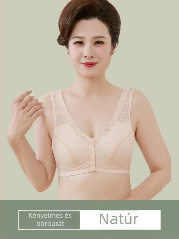 Ice Silk melltartó elől záródó, vezeték nélküli, varrás nélküli, plus-size, könnyű nyári modell