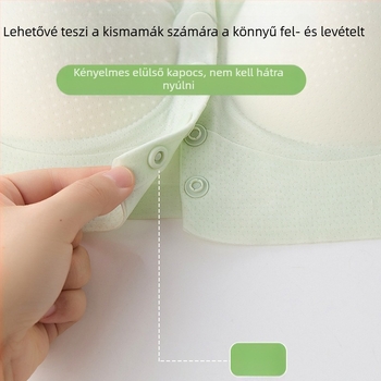 Varrás nélküli Ice Silk melltartó középkorú és idősebb nőknek, elől záródó, vékony, légáteresztő kosár, rögzített kosár