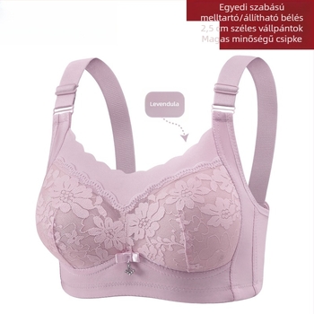 Női vezeték nélküli push-up melltartó, vest-stílusú, varrás nélküli, oldalsó támasz, hátul hook-zár, 3/4 kosár nylonból
