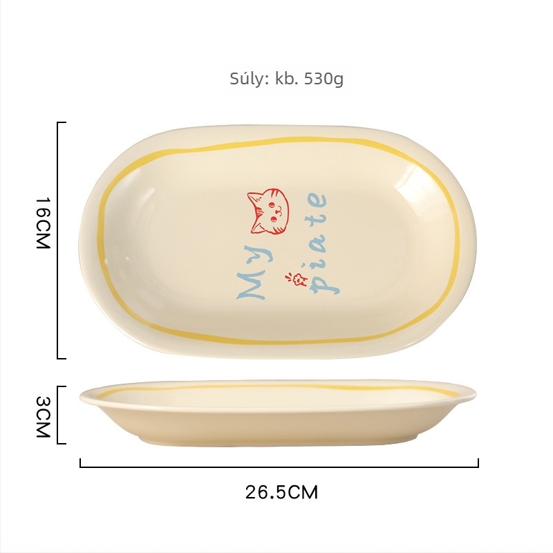 Porcelán tányér, krémszínű, kerek, átmérő 18–18,9 cm, mikrohullámú sütőben használható, testreszabható logó