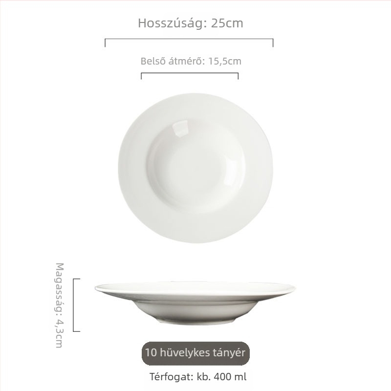 Kerámia szalmakalap formájú tál és UFO formájú tányér – modern, minimalist porcelán étkészlet tészta és leveshez