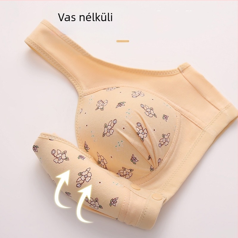 Női formázott kosaras melltartó, elől záródó, 3/4 kosár, nylon anyag, rögzített dupla vállpántok