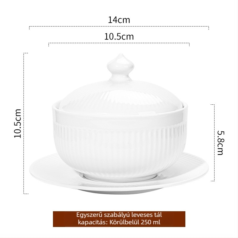 Jufumei kerámia főzőedény fedővel, luxus stílus, testreszabható, nem kézzel készített