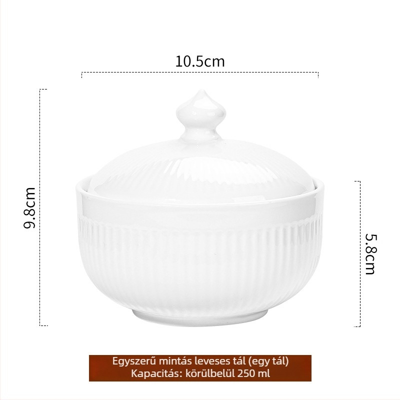 Jufumei kerámia főzőedény fedővel, luxus stílus, testreszabható, nem kézzel készített