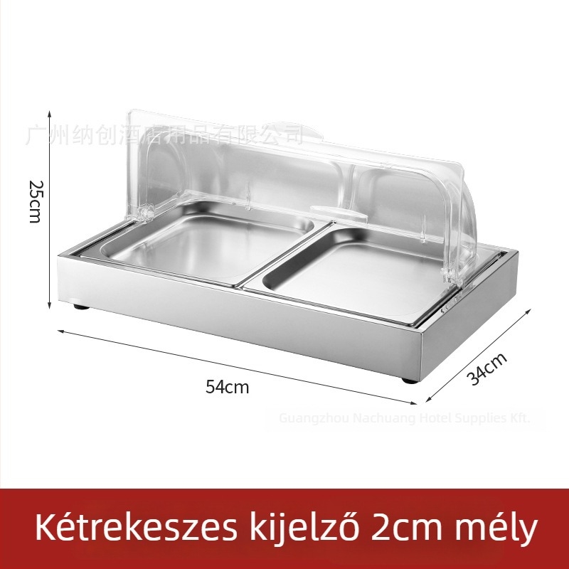 Rozsdamentes acél kiállítóasztal szállodai bankettekhez — INS stílus, ZHILISHI márka, tengeri étele kiállítópolc