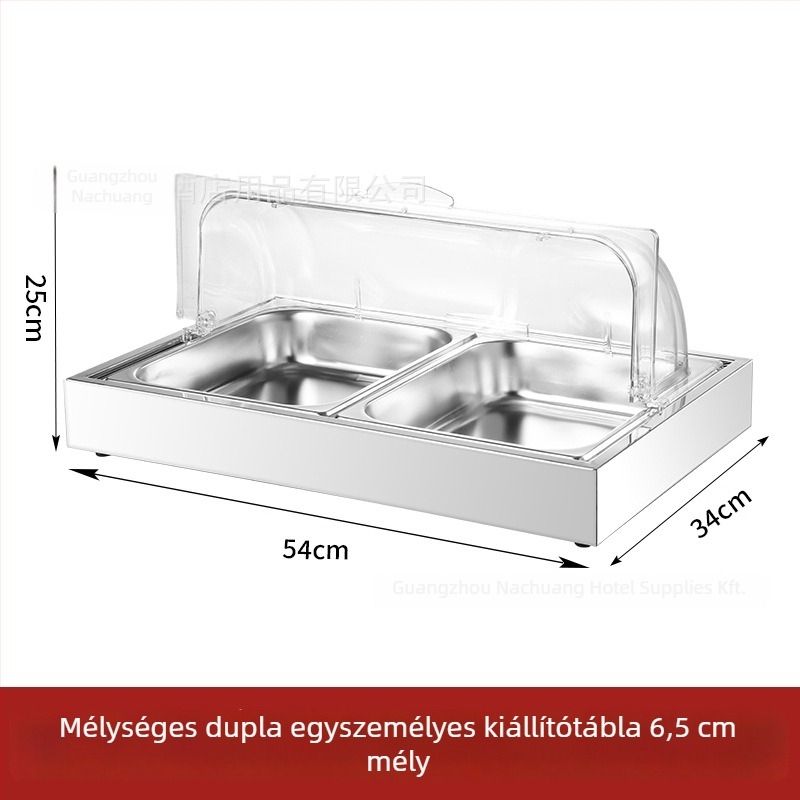 Rozsdamentes acél kiállítóasztal szállodai bankettekhez — INS stílus, ZHILISHI márka, tengeri étele kiállítópolc