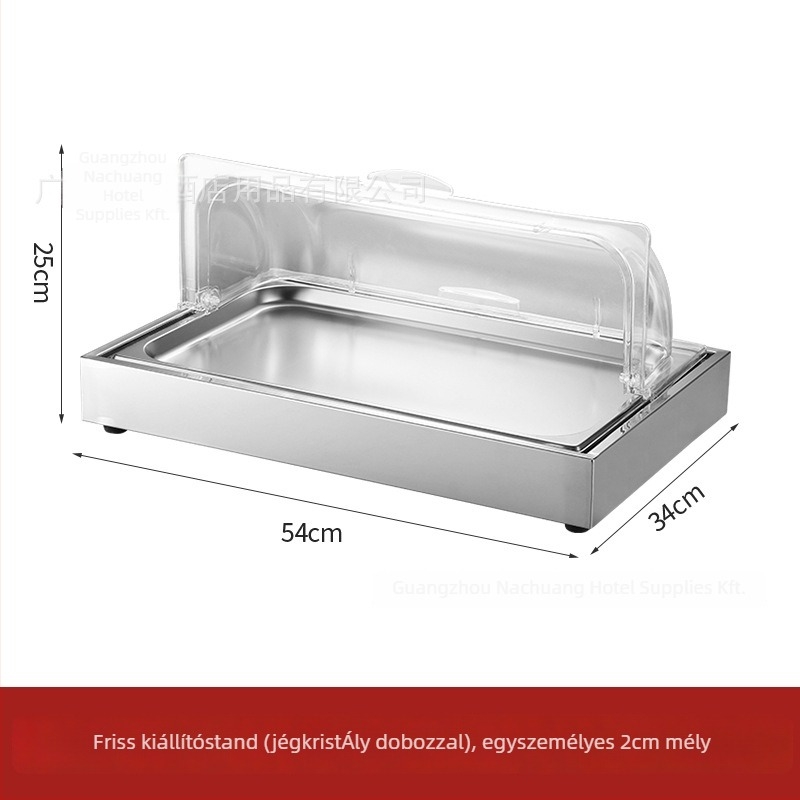 Rozsdamentes acél kiállítóasztal szállodai bankettekhez — INS stílus, ZHILISHI márka, tengeri étele kiállítópolc