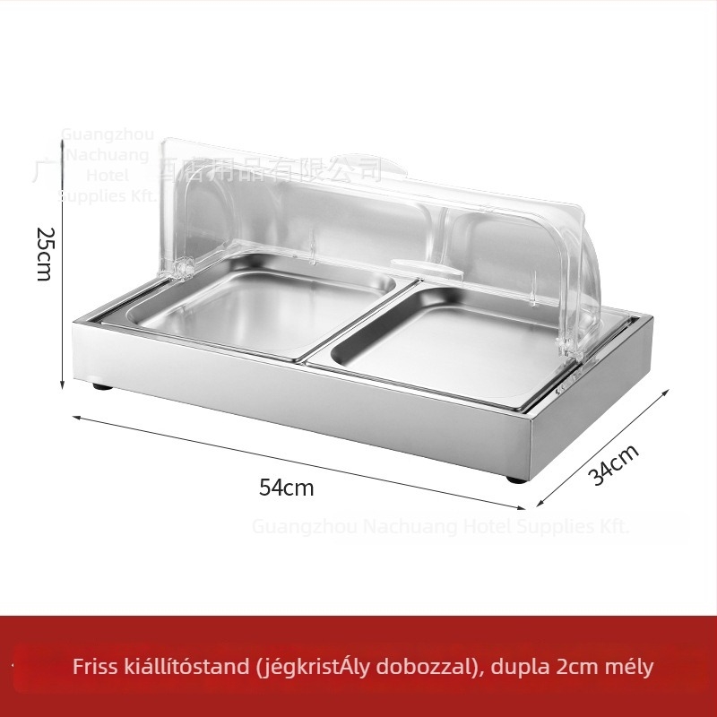 Rozsdamentes acél kiállítóasztal szállodai bankettekhez — INS stílus, ZHILISHI márka, tengeri étele kiállítópolc