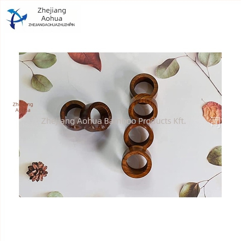 Fából készült szalvétagyűrű, modern minimalista stílus, felületkezelés: festék vagy olaj, testreszabható csomagolás, logó nyomtatás