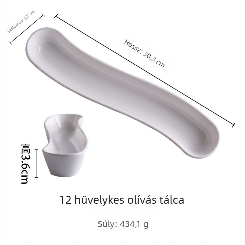 Porcelánból készült szabálytalan alakú tál szállodai kiszolgáláshoz, mikrohullámú sütőben használható, logónyomtatás és személyre szabás