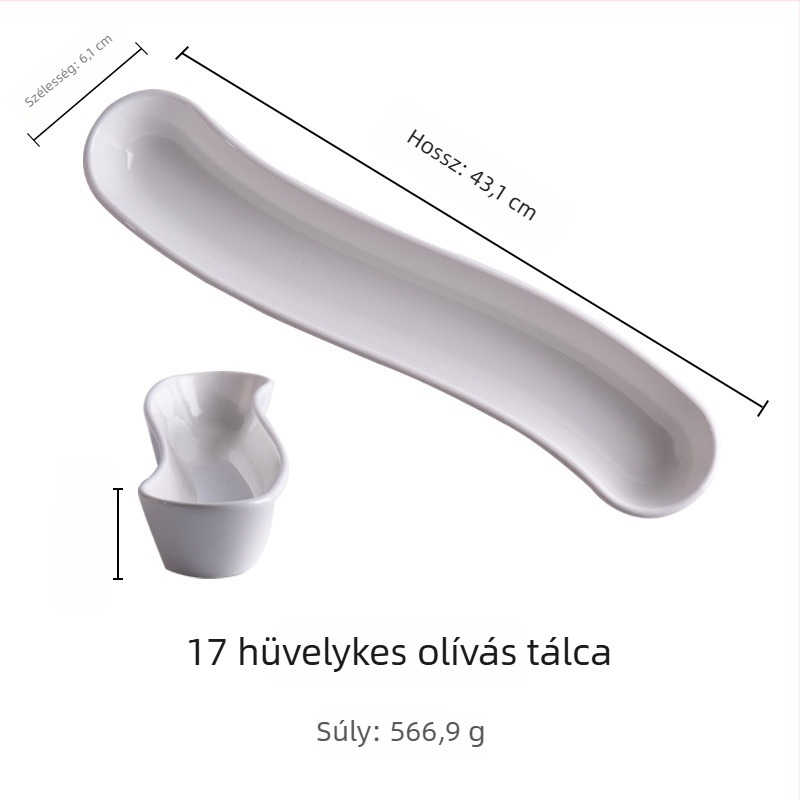 Porcelánból készült szabálytalan alakú tál szállodai kiszolgáláshoz, mikrohullámú sütőben használható, logónyomtatás és személyre szabás