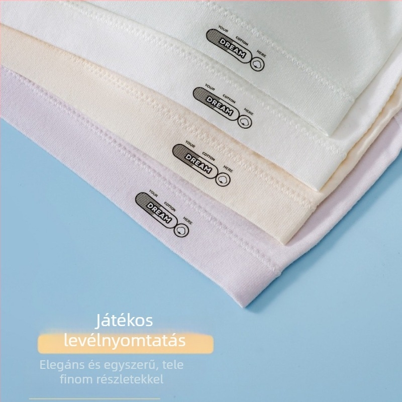 Plusz méretű pamut sportmelltartó lányoknak, merevítő nélküli, háromszög kosarakkal, 12–15 évesek számára