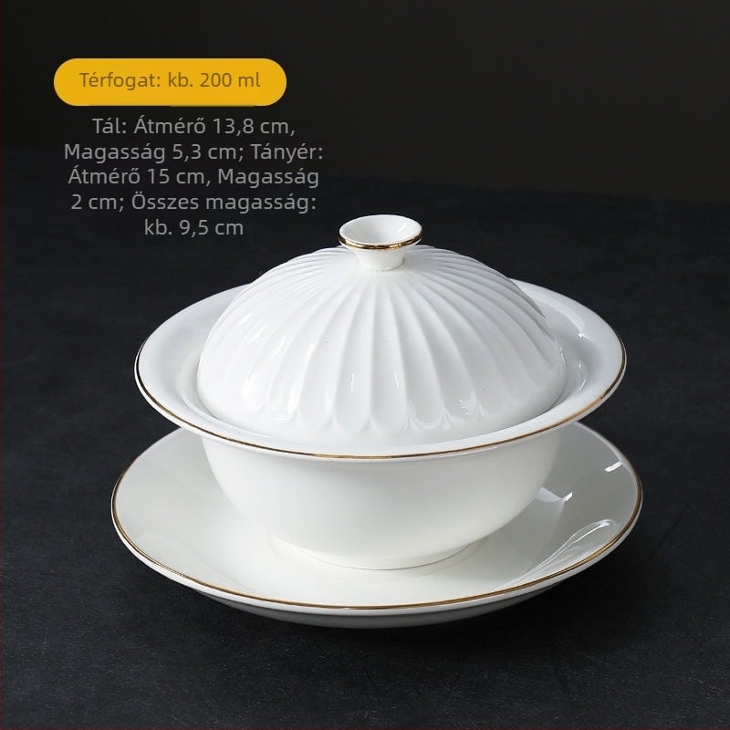 Kerámia párolóedény gyertyás melegítéssel - kézzel készített, prémium étkészlet, általános használatra, testreszabható